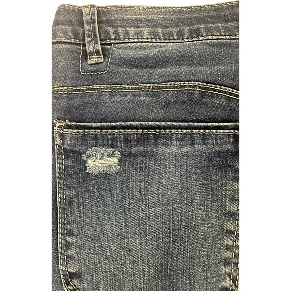 Democracy Womens Ab Solution Mid Blue Vintage High Rise  Bermuda Jean Short SZ 2 - Picture 5 of 16